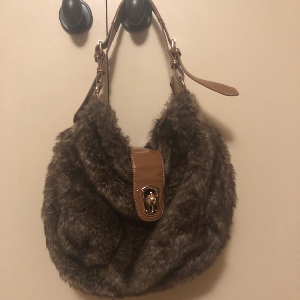 Faux fur purse